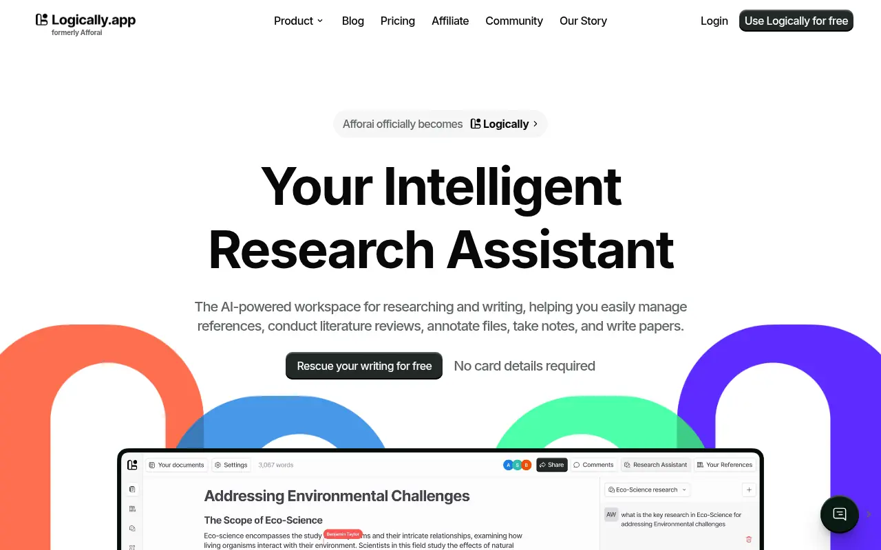 Logically.app screenshot