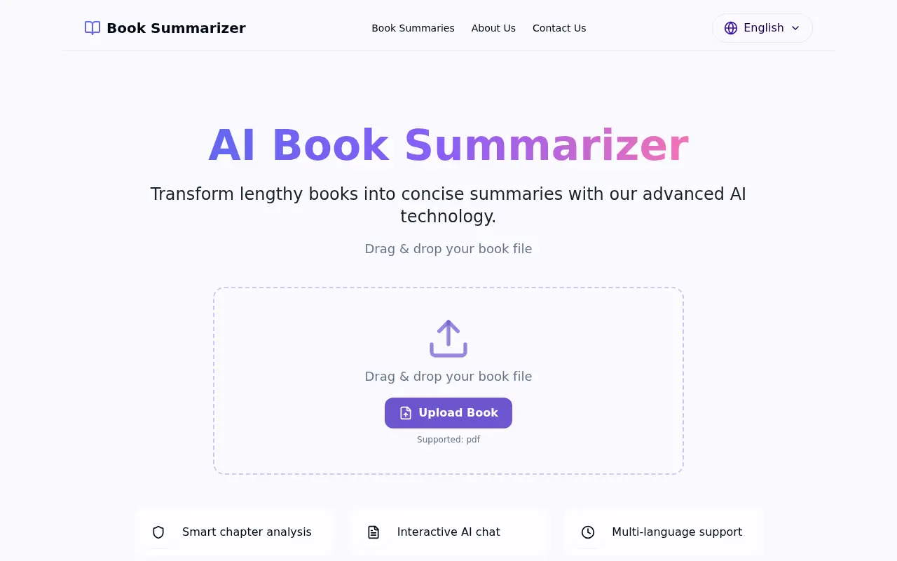 AI Book Summarizer screenshot