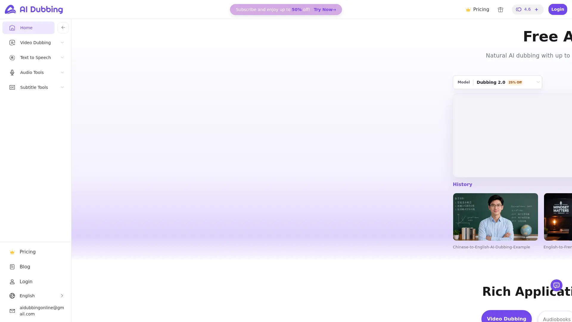 AI Dubbing screenshot