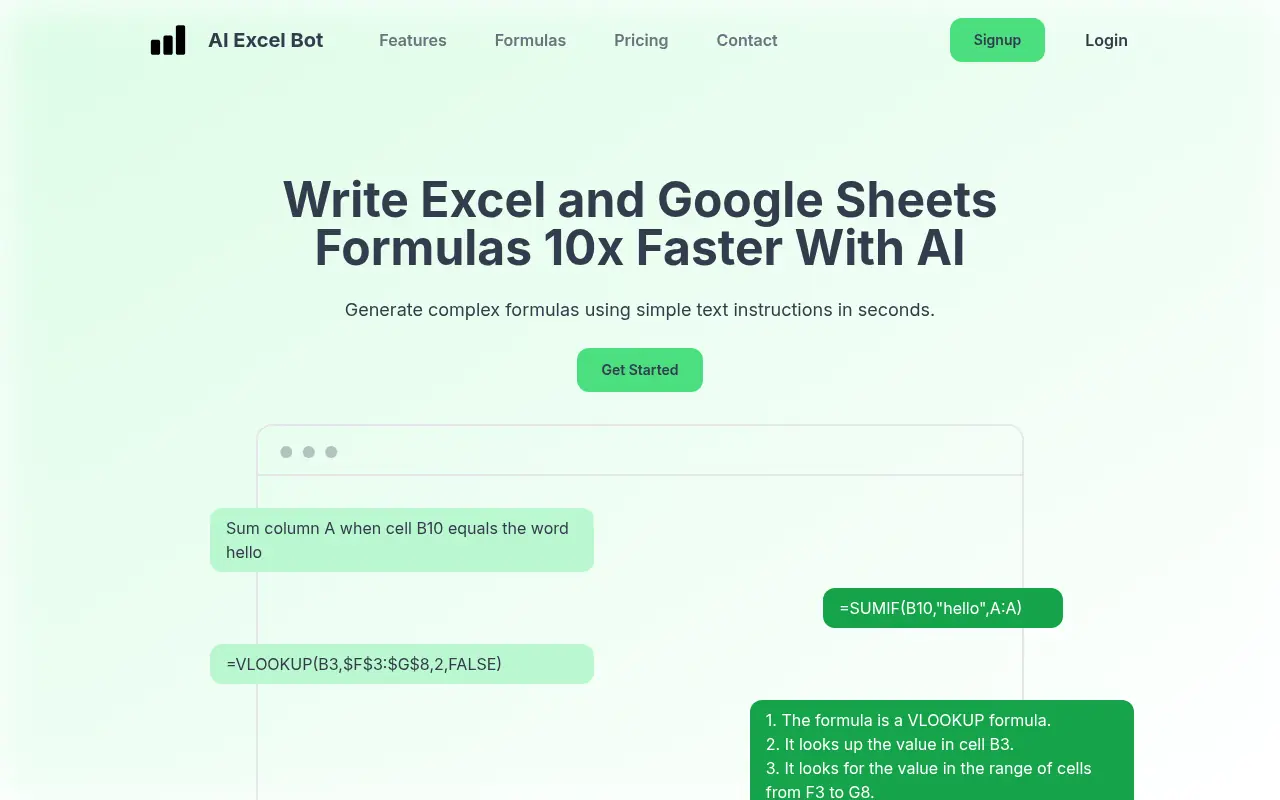 AI Excel Bot screenshot