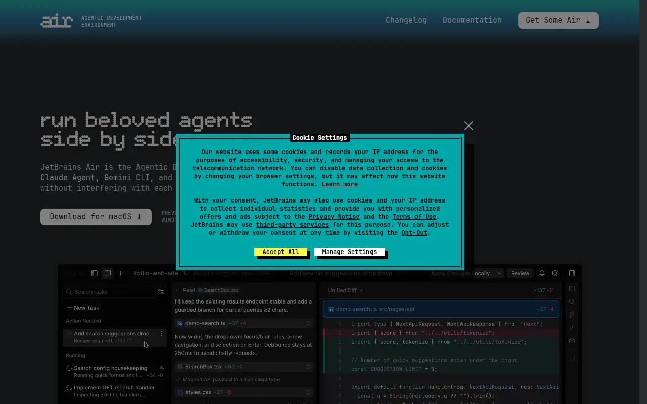 JetBrains Air screenshot