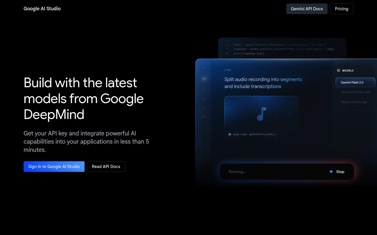 Google AI Studio screenshot