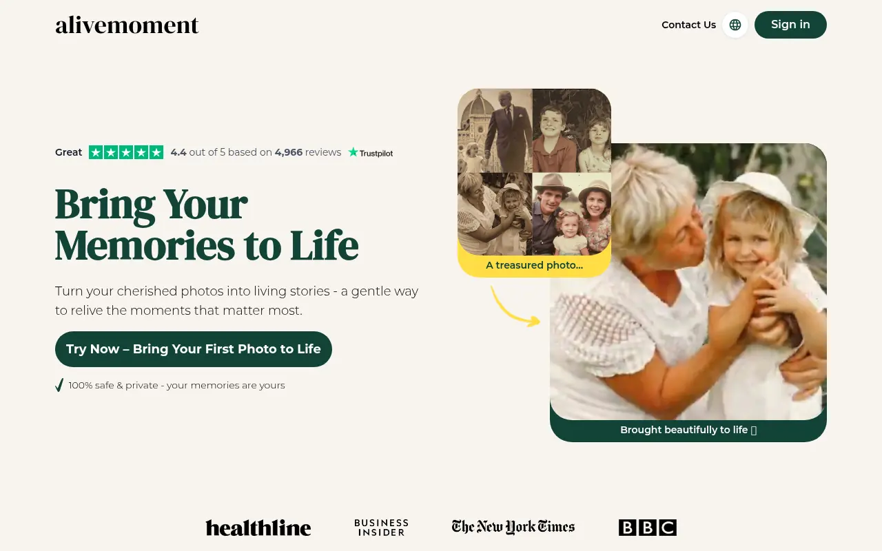 Alivemoment screenshot