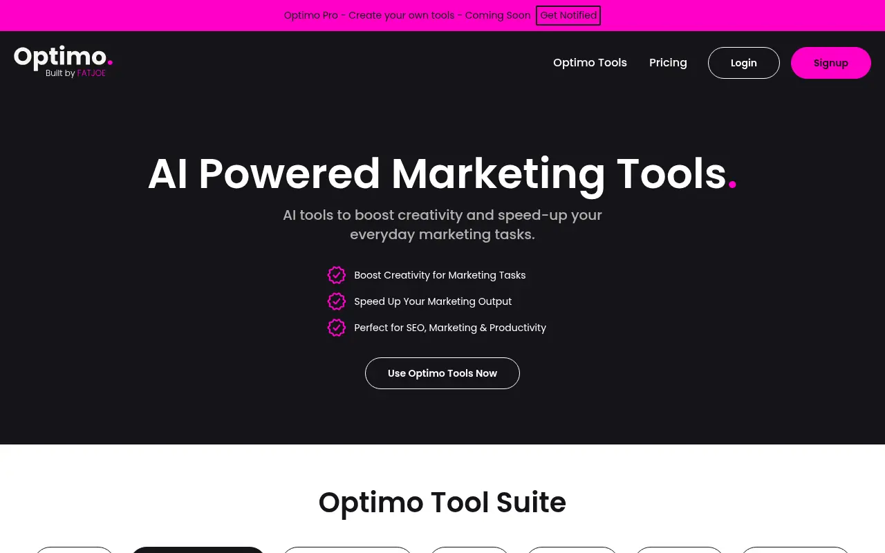 Optimo screenshot