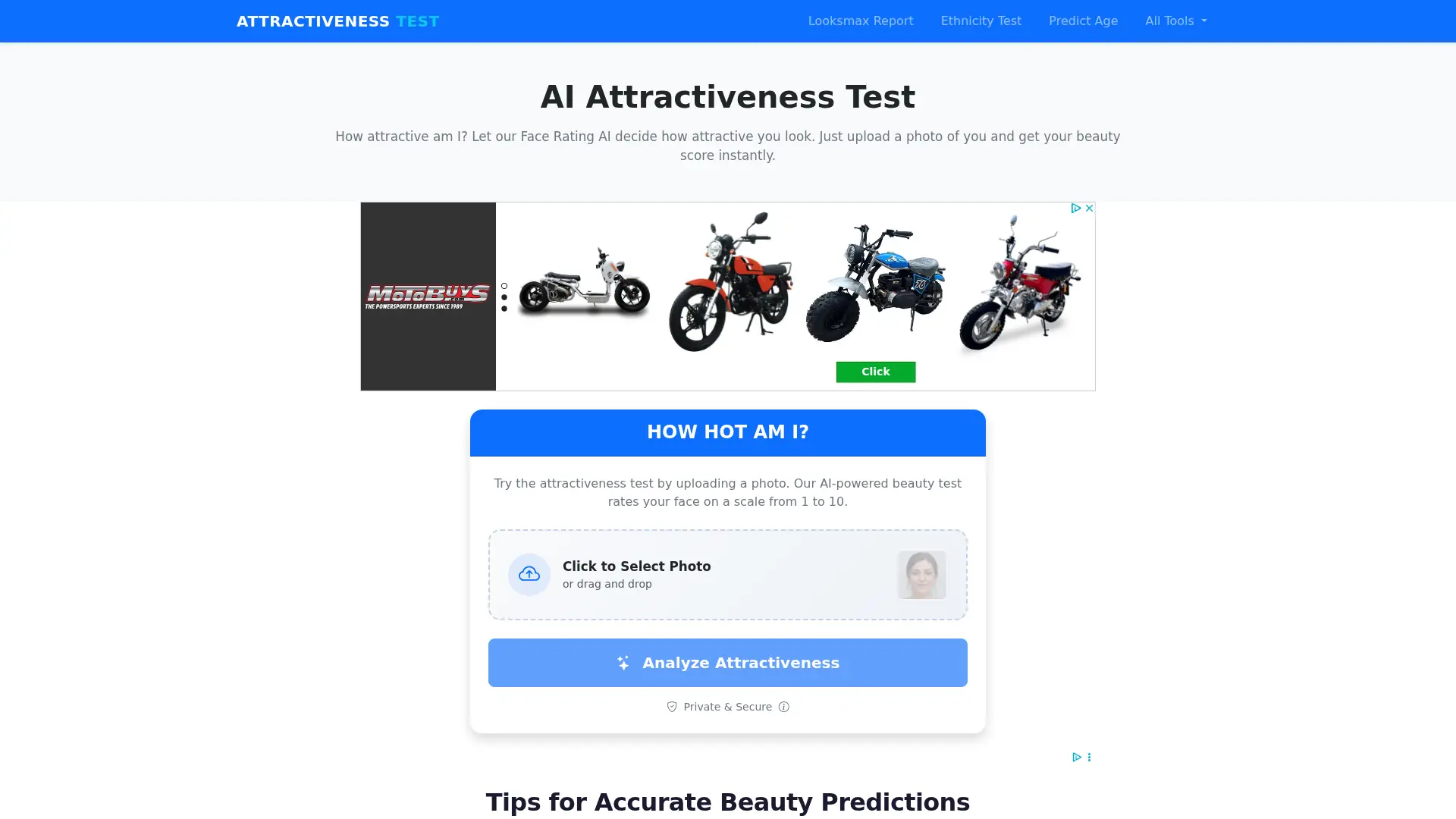 Attractiveness Test screenshot