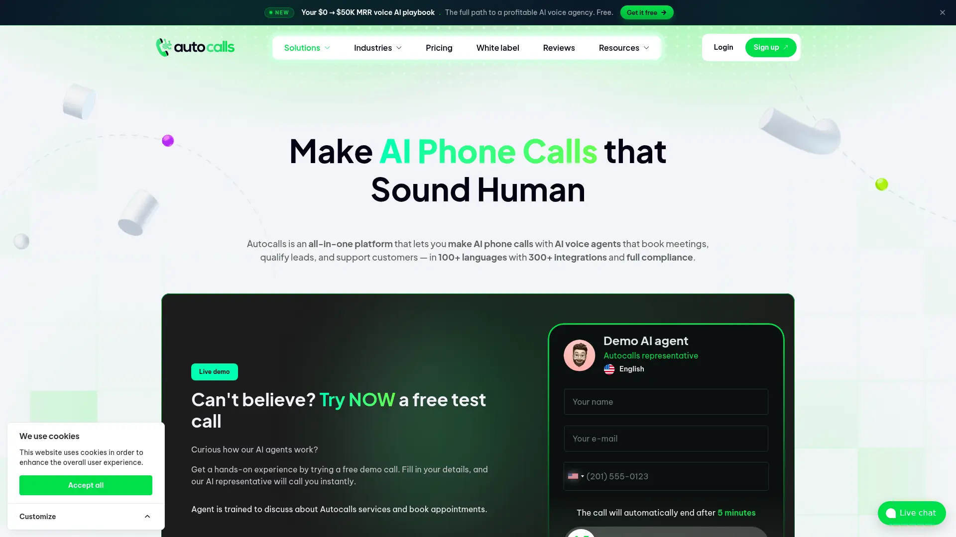 Autocalls screenshot