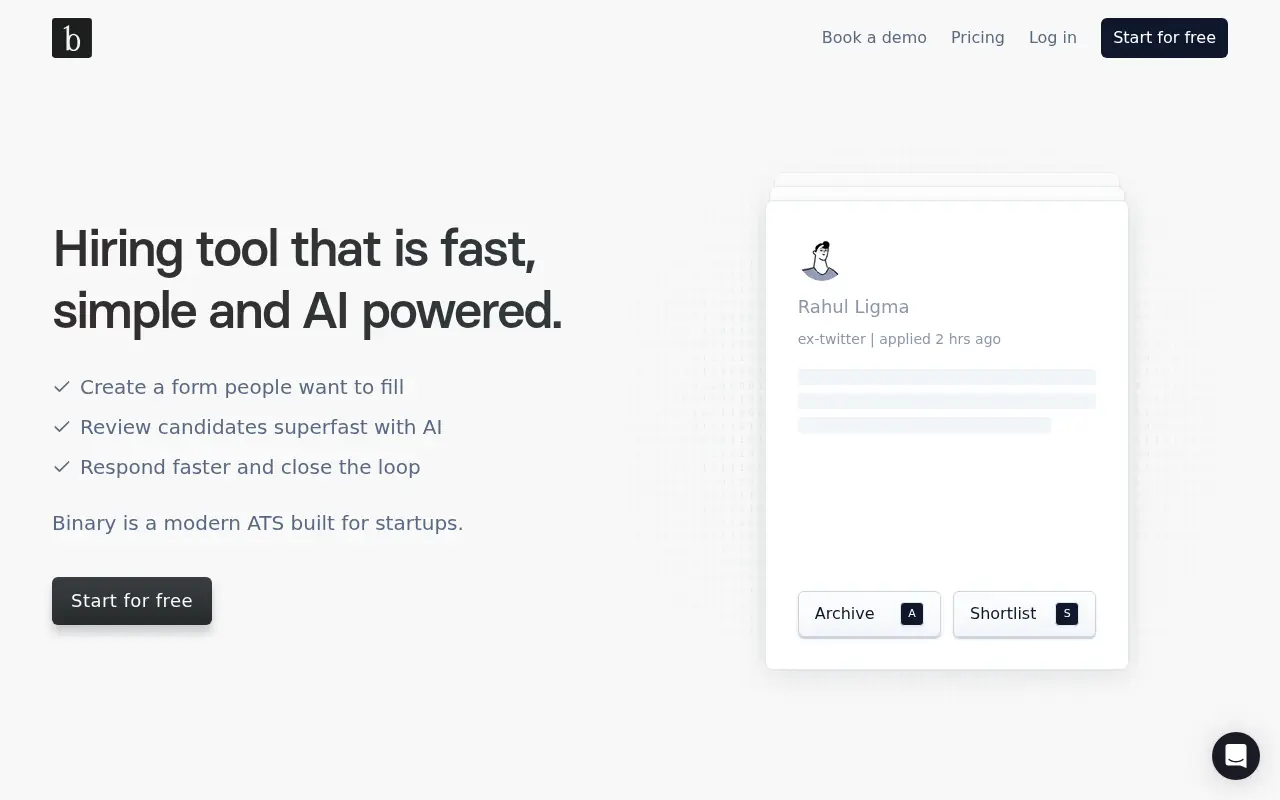 Binary screenshot