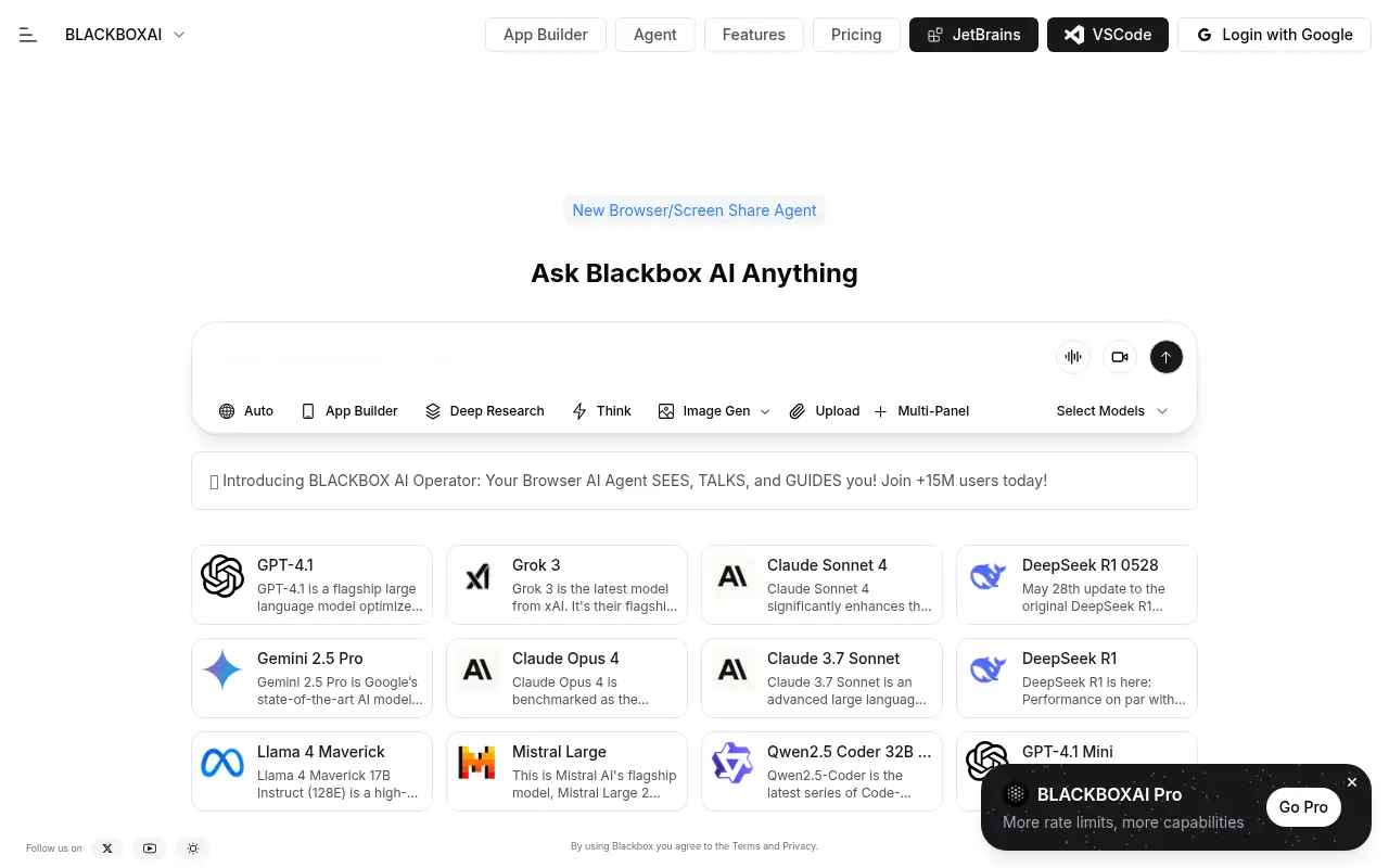 BLACKBOX AI screenshot