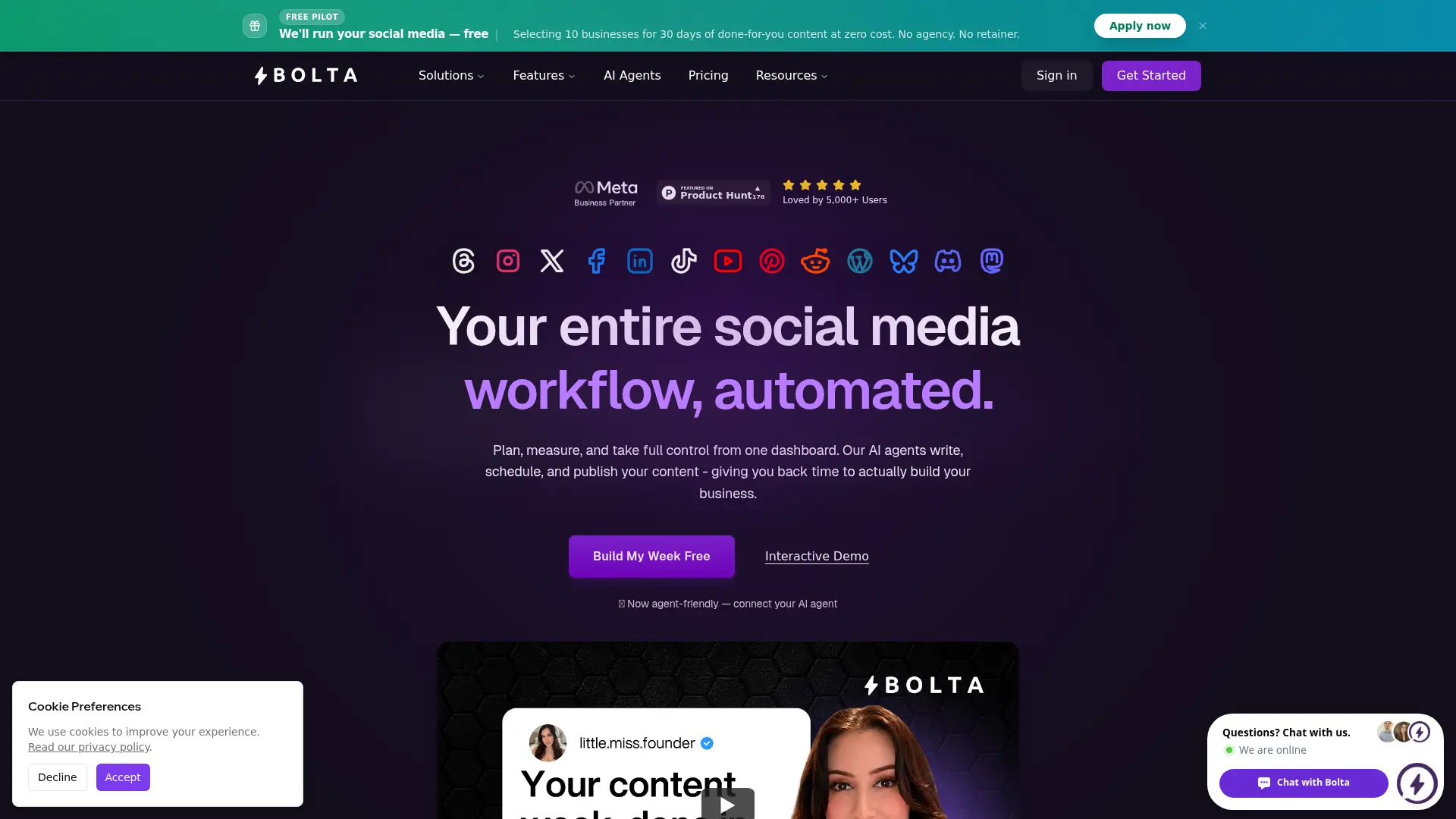 Bolta screenshot