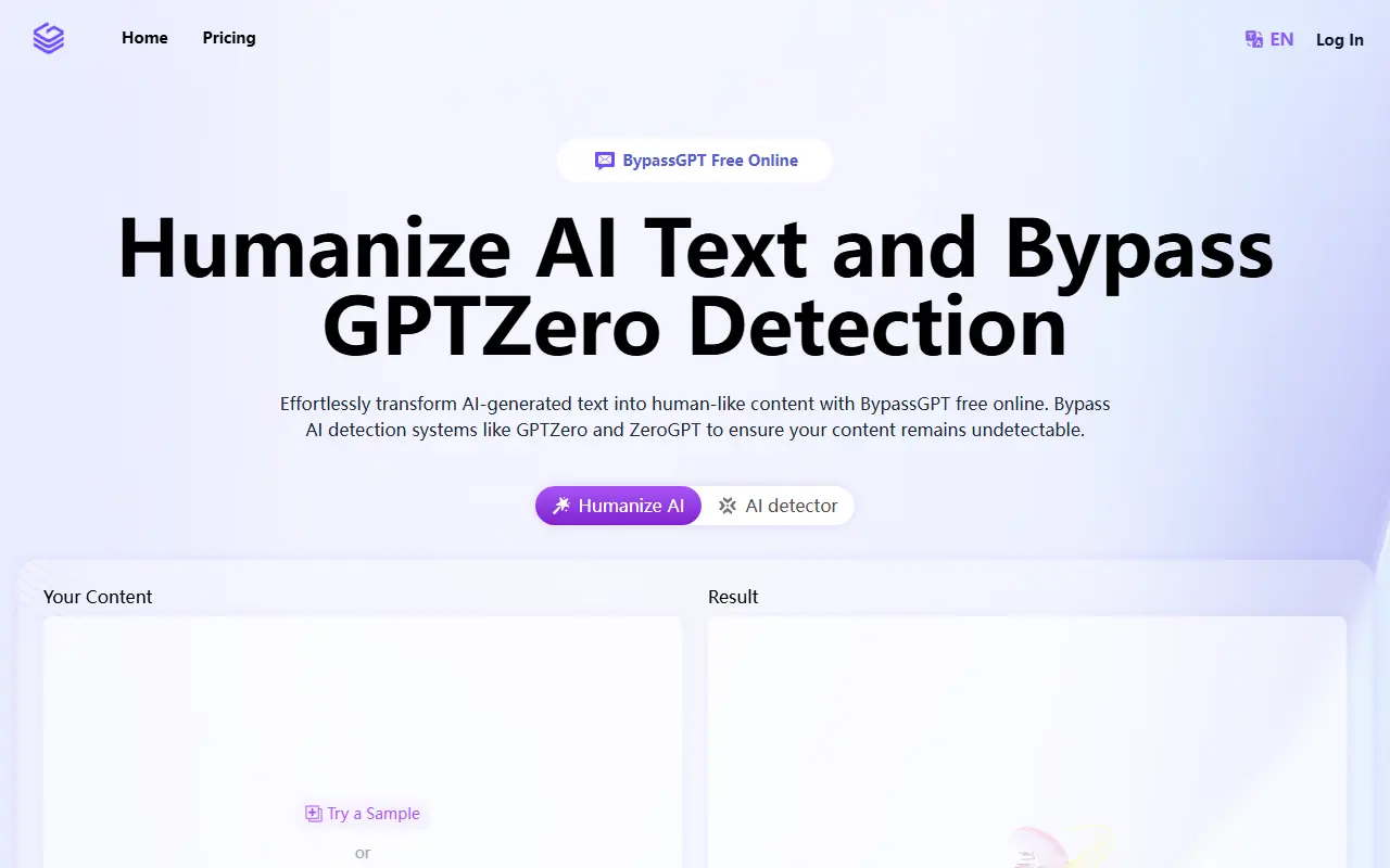 BypassGPT screenshot
