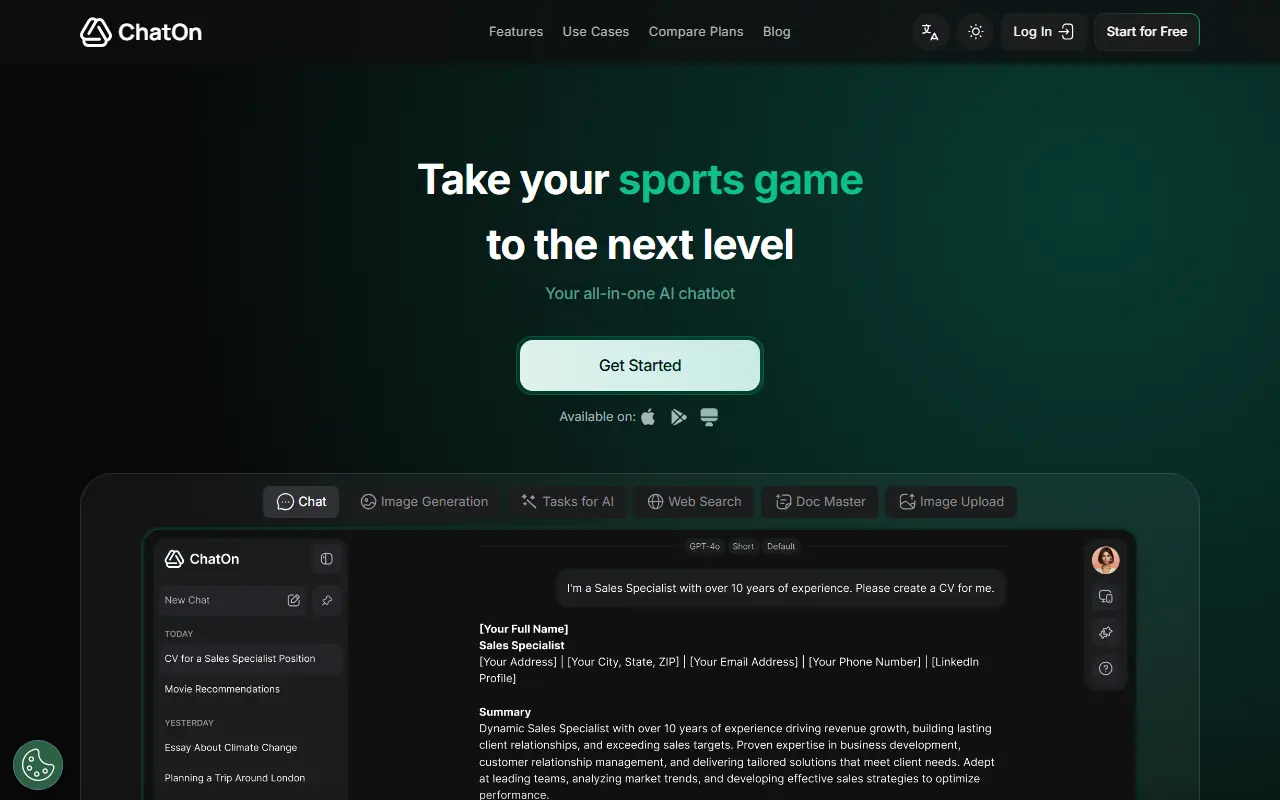 ChatOn AI screenshot