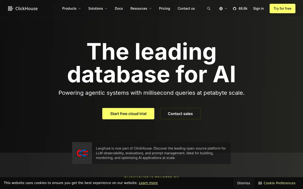 ClickHouse screenshot