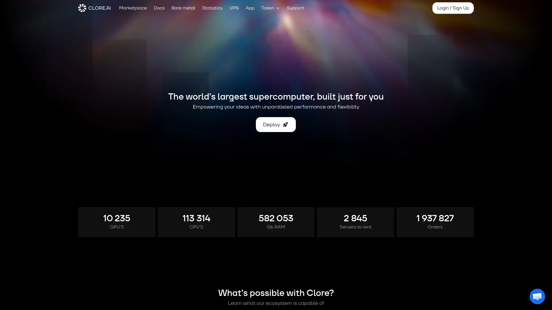 Clore.ai screenshot