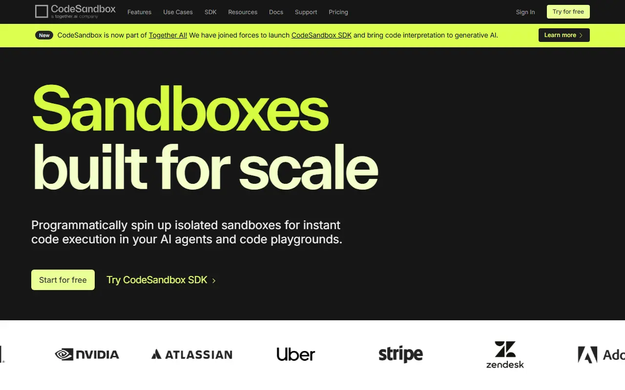 CodeSandbox screenshot