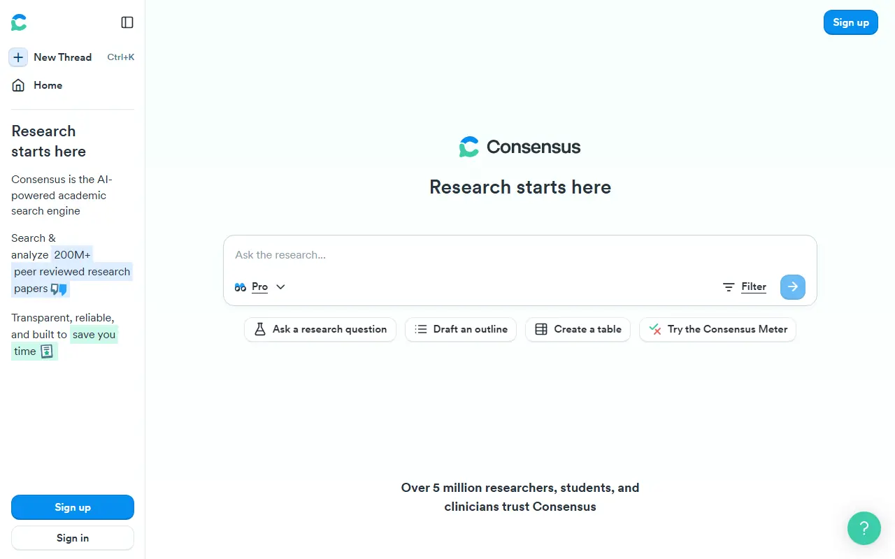 Consensus screenshot