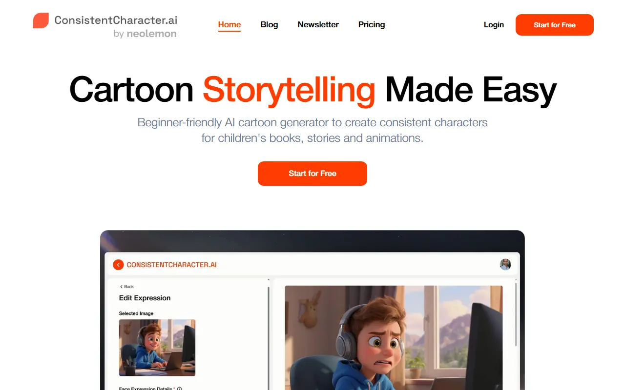 Consistent Character AI screenshot