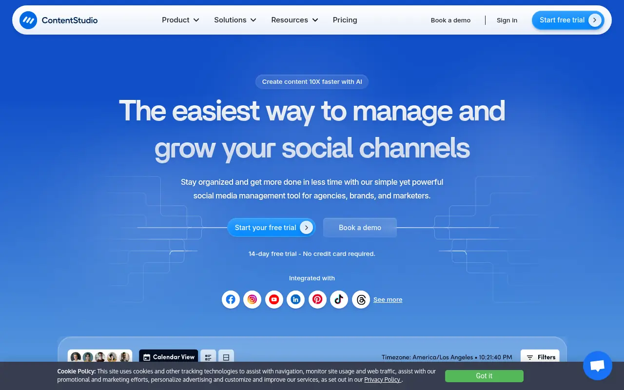 ContentStudio screenshot
