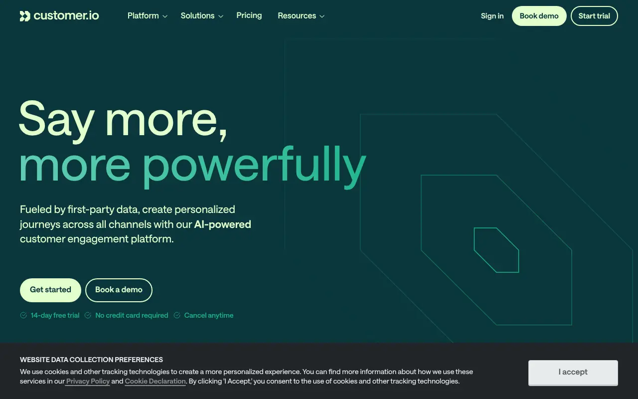 Customer.io screenshot