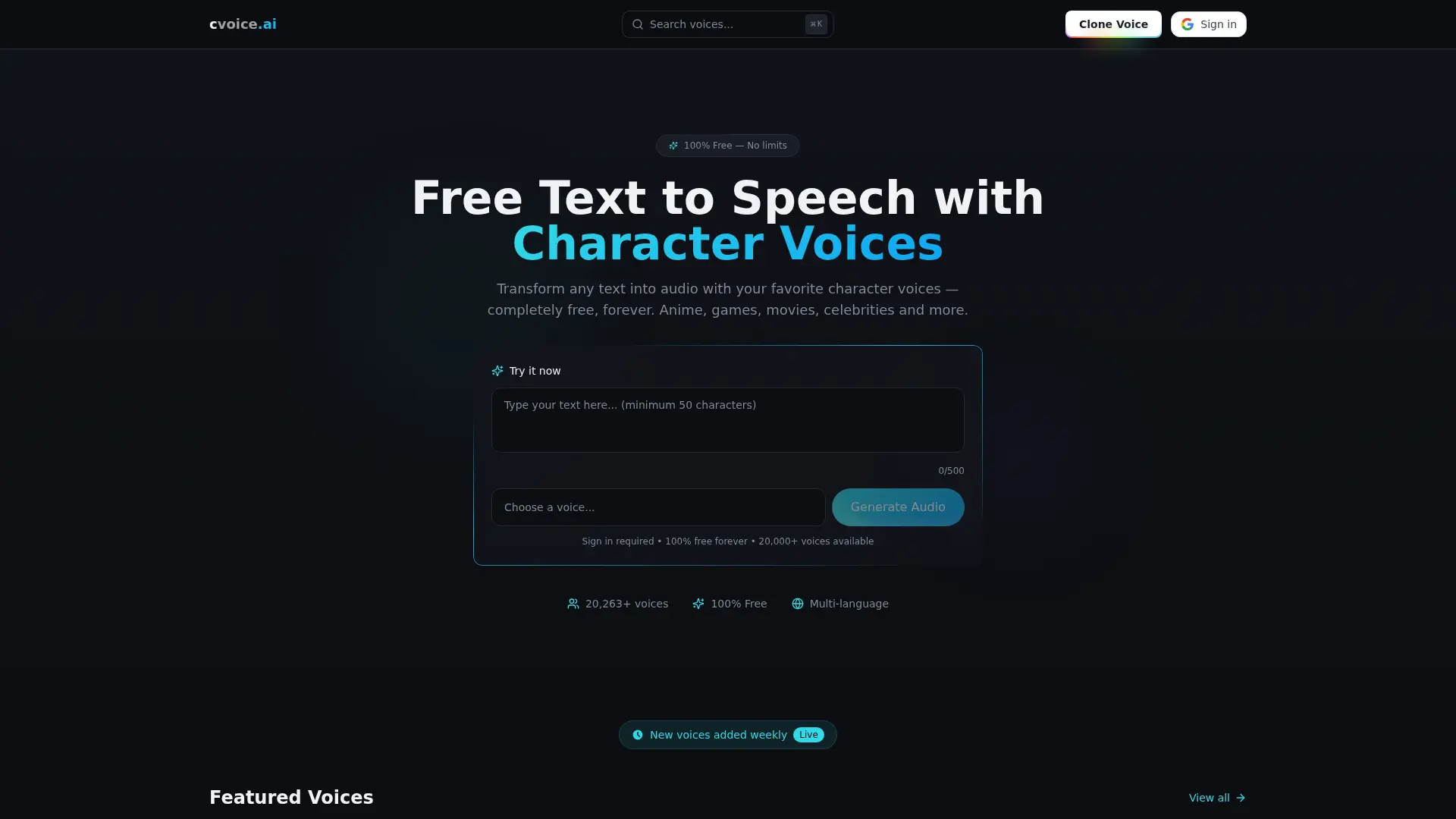 cvoice.ai screenshot