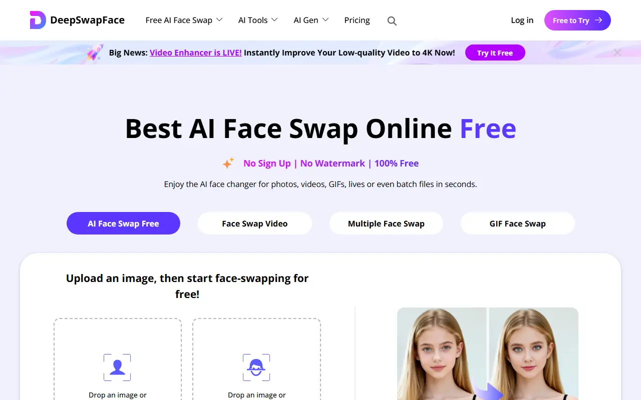 DeepSwapFace screenshot