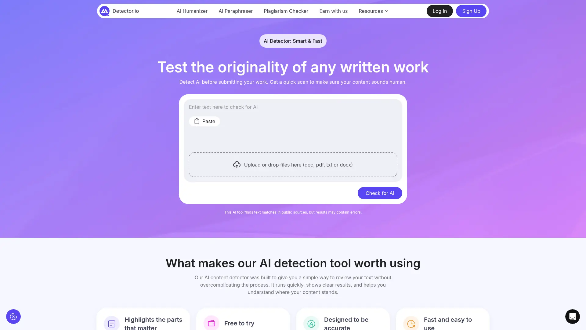Detector.io screenshot