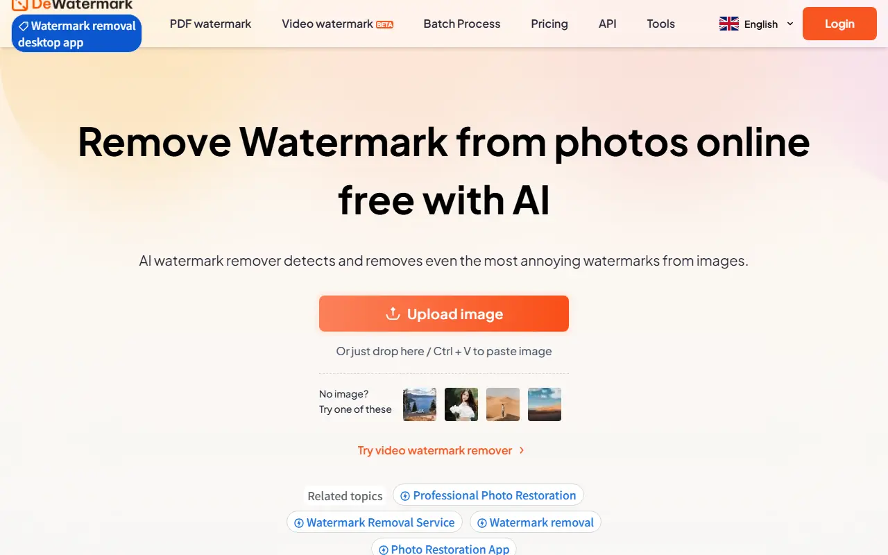 Dewatermark.ai screenshot
