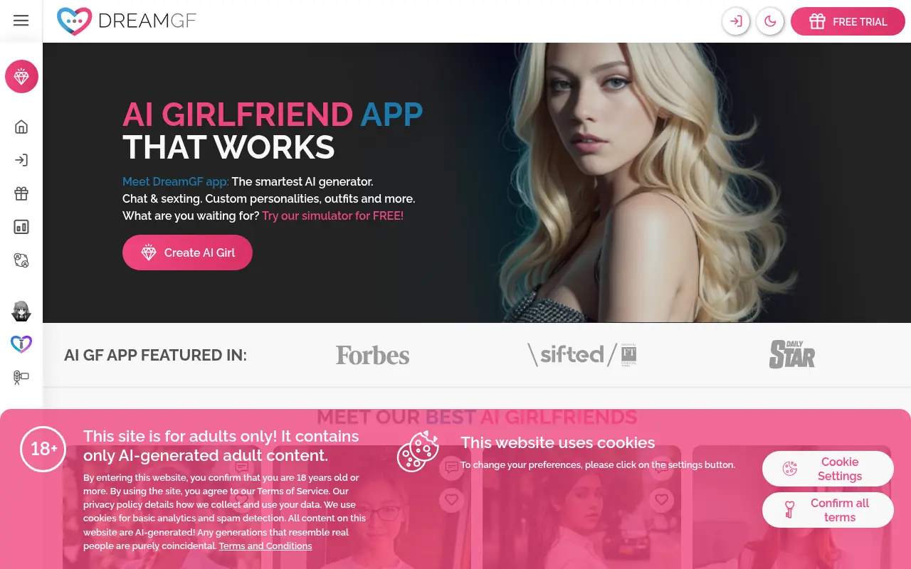 DreamGF.ai screenshot