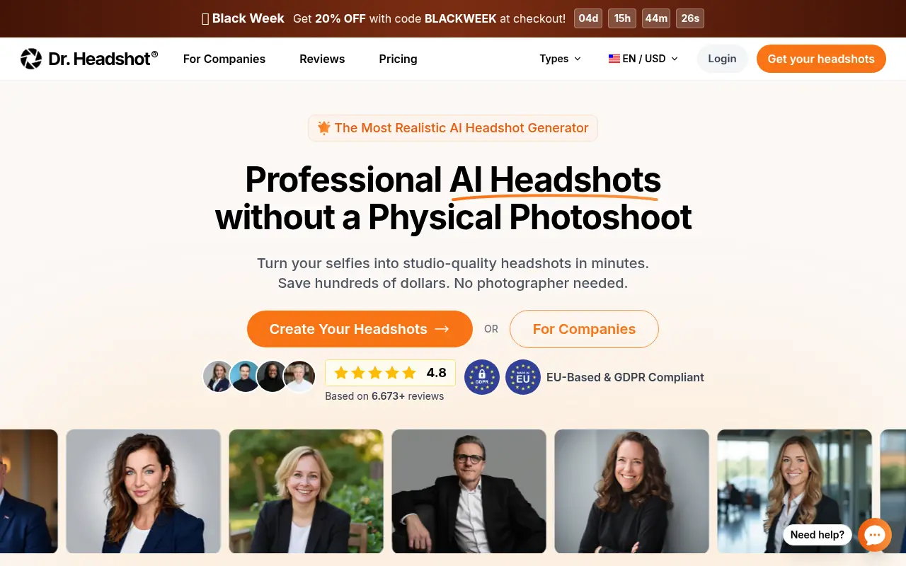 Dr. Headshot screenshot