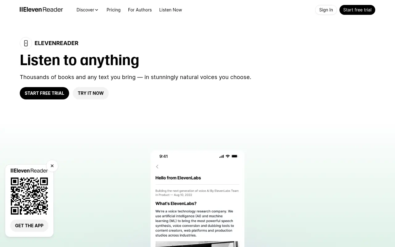 ElevenReader screenshot