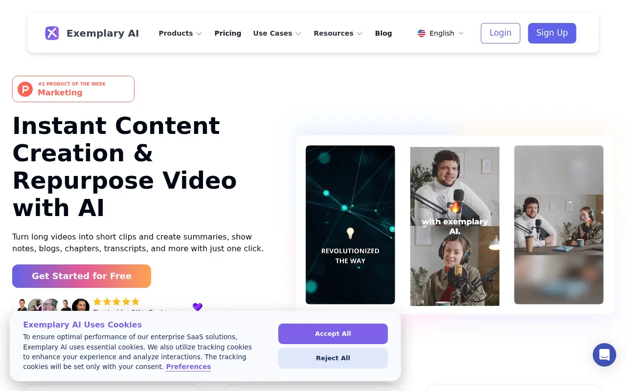 Exemplary AI screenshot