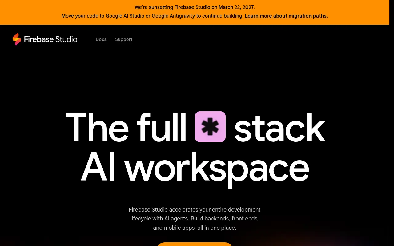 Firebase Studio screenshot
