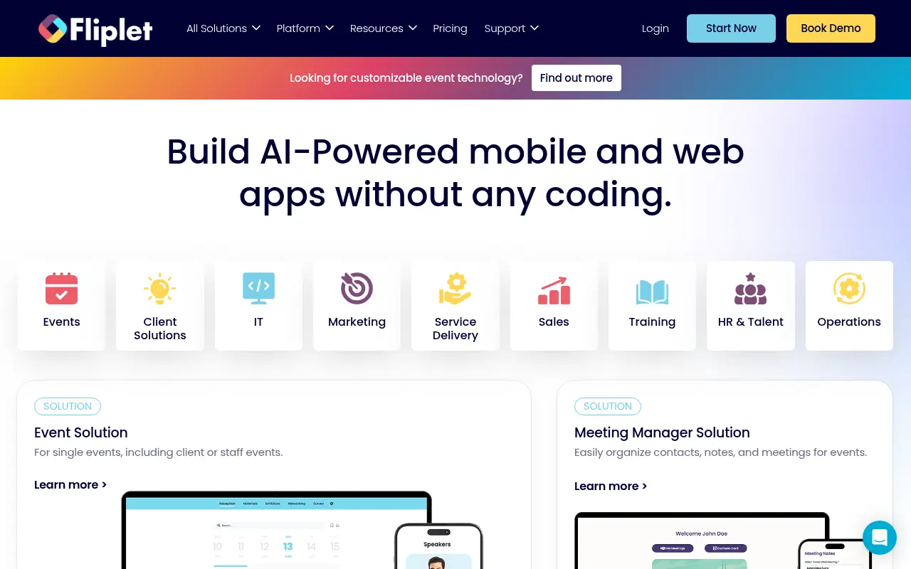 Fliplet screenshot