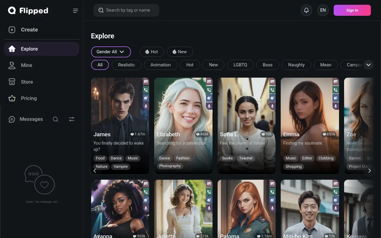 Flipped.Chat screenshot