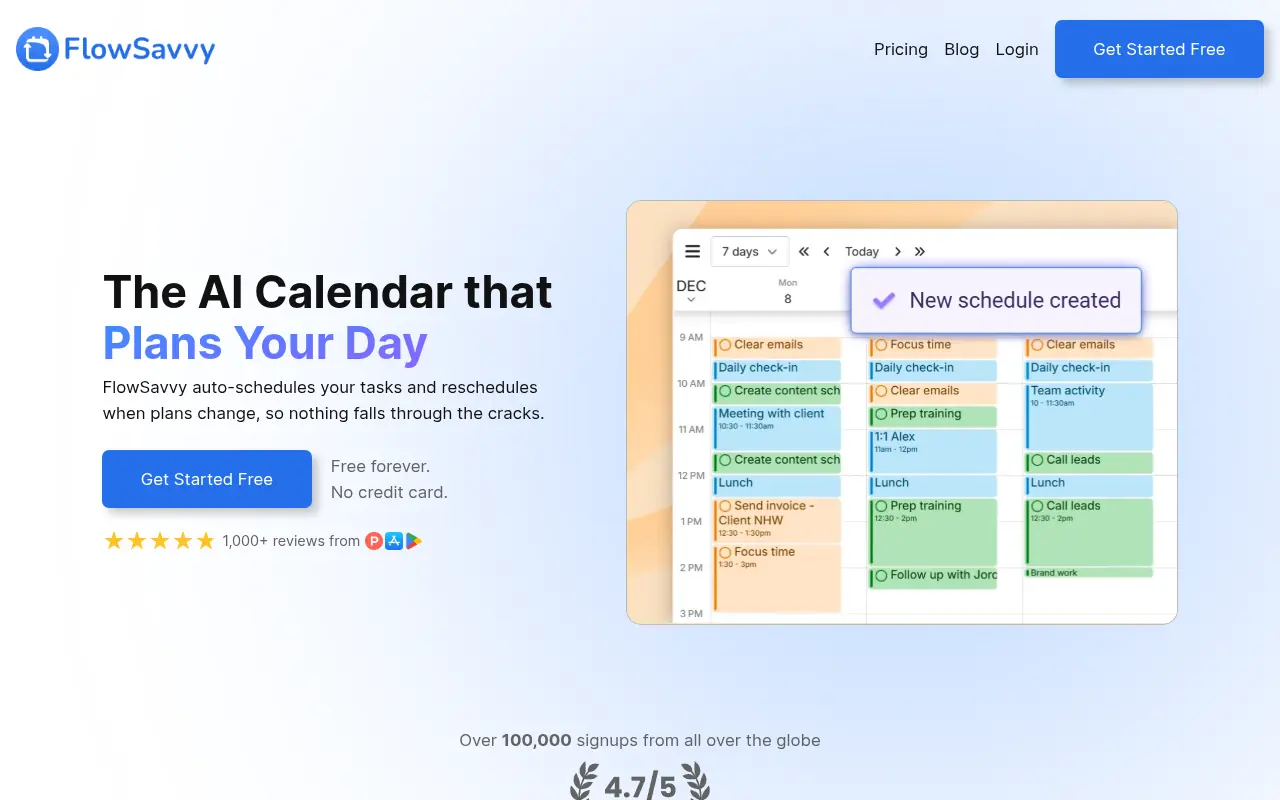 FlowSavvy screenshot