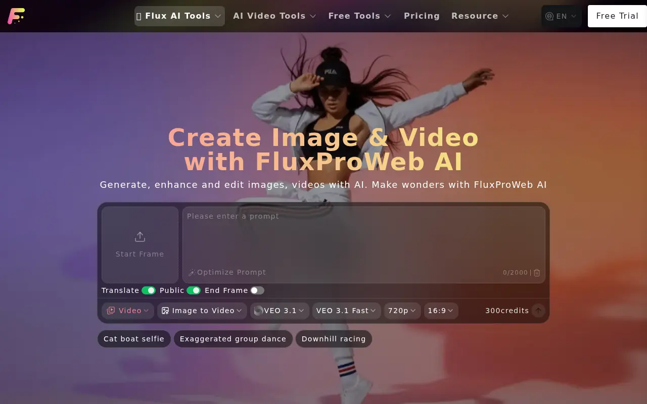 FluxProWeb screenshot