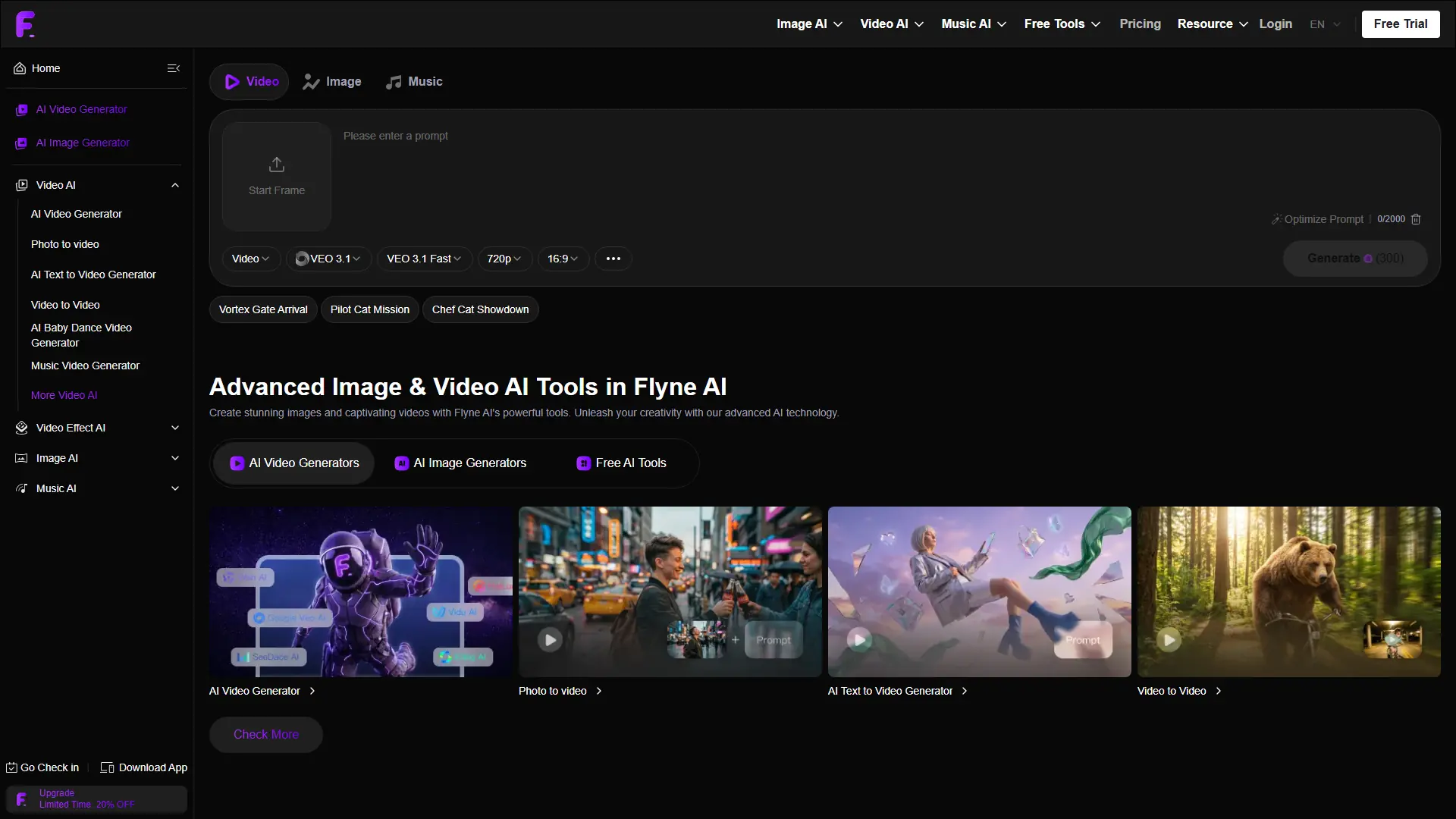 Flyne AI screenshot