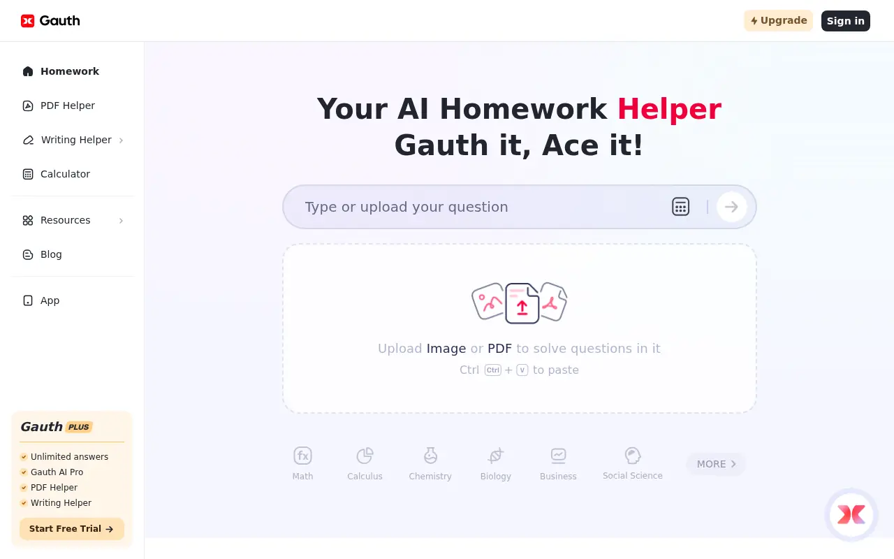 Gauthmath screenshot