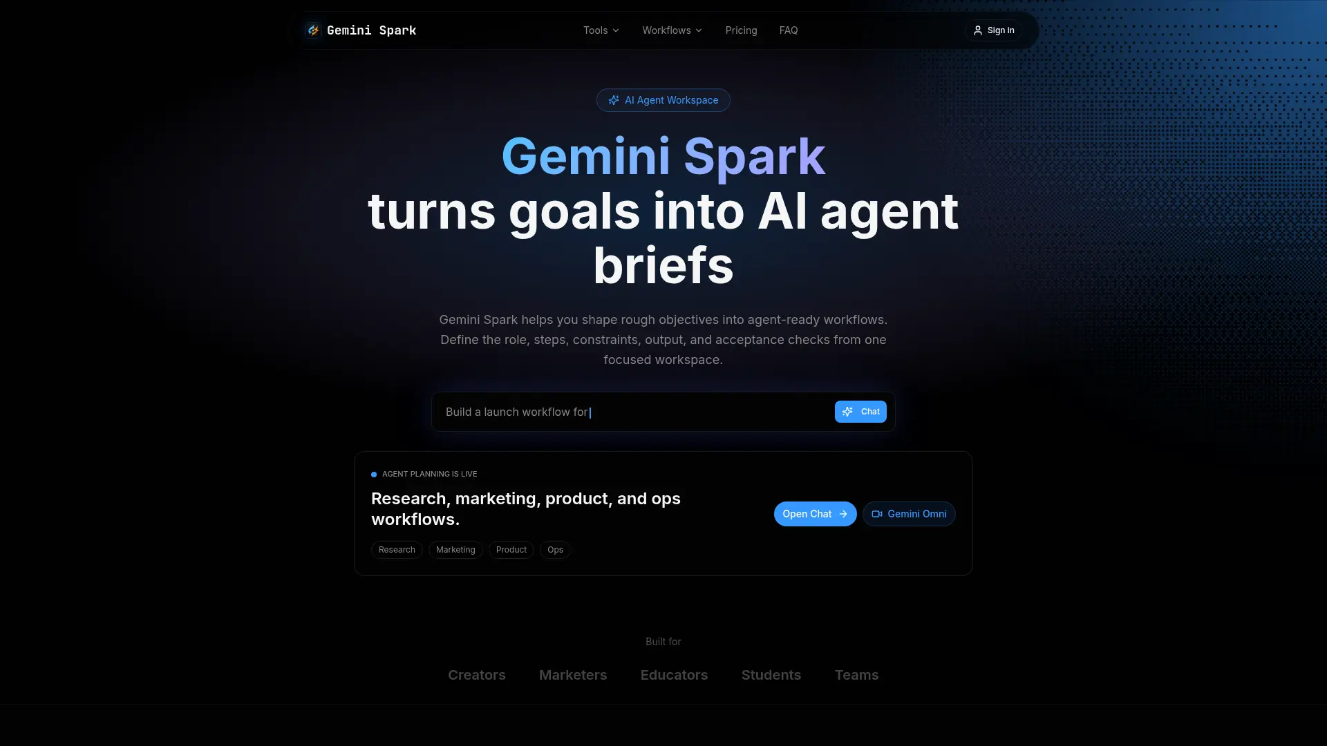Gemini Spark screenshot