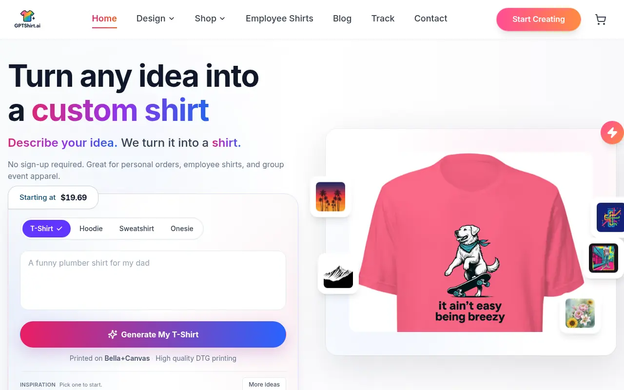 GPTShirt screenshot