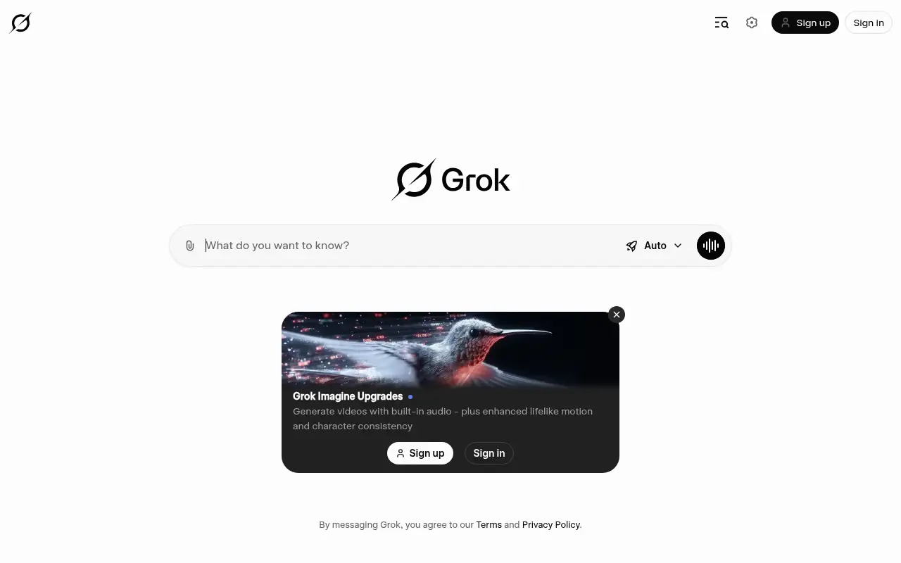 Grok screenshot