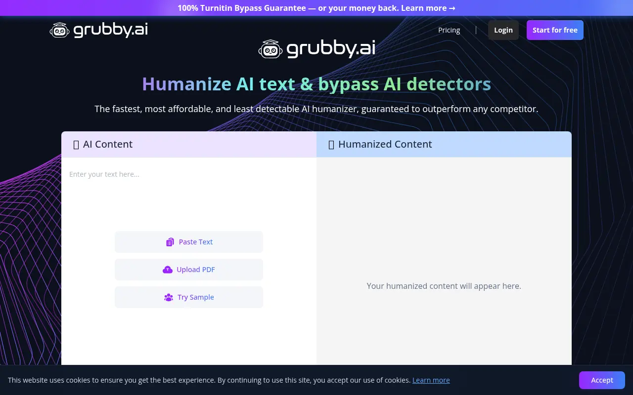 Grubby AI screenshot