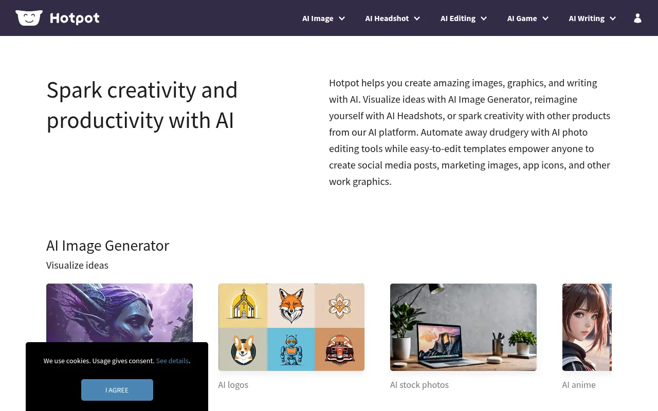 Hotpot.ai screenshot