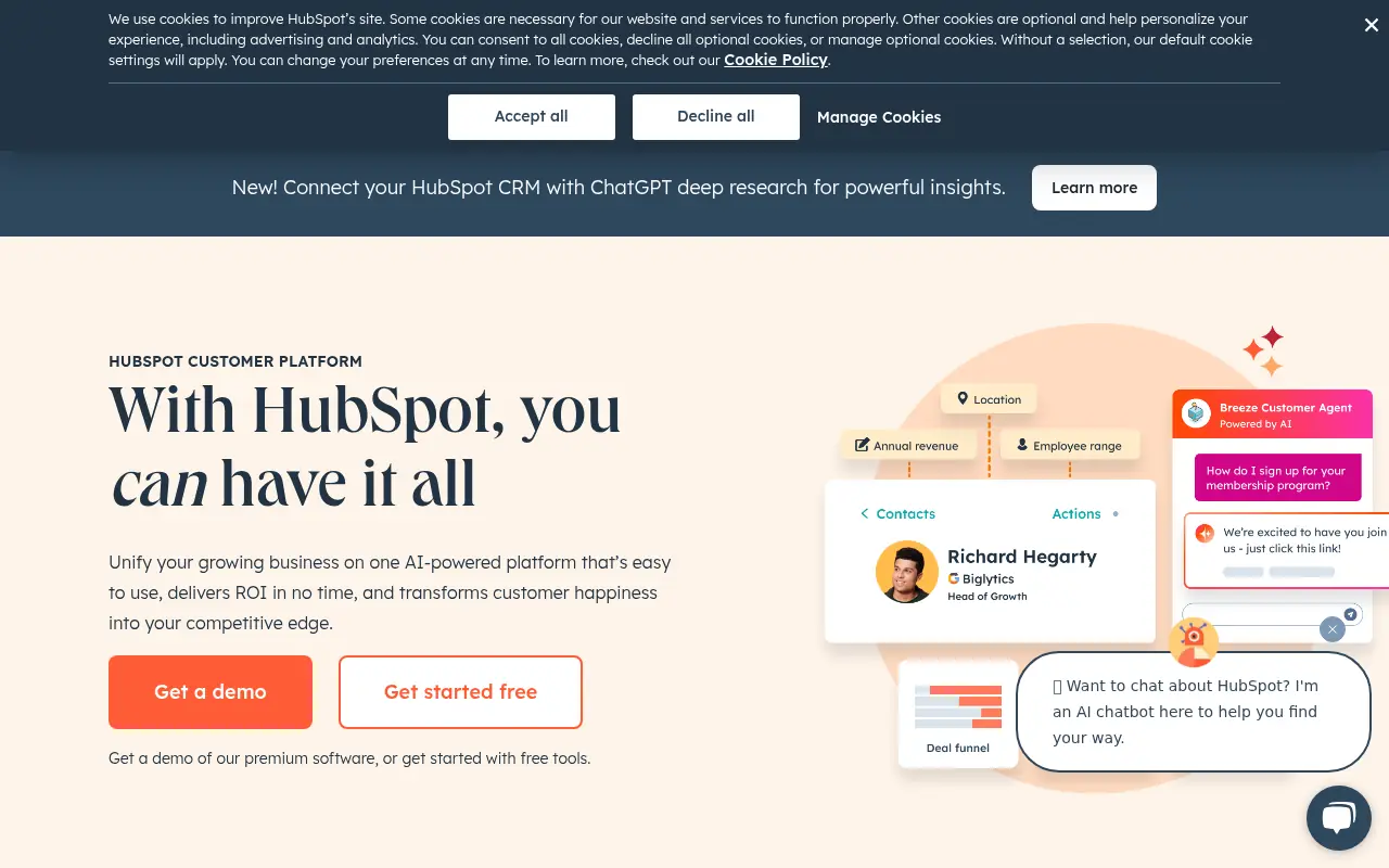 HubSpot screenshot