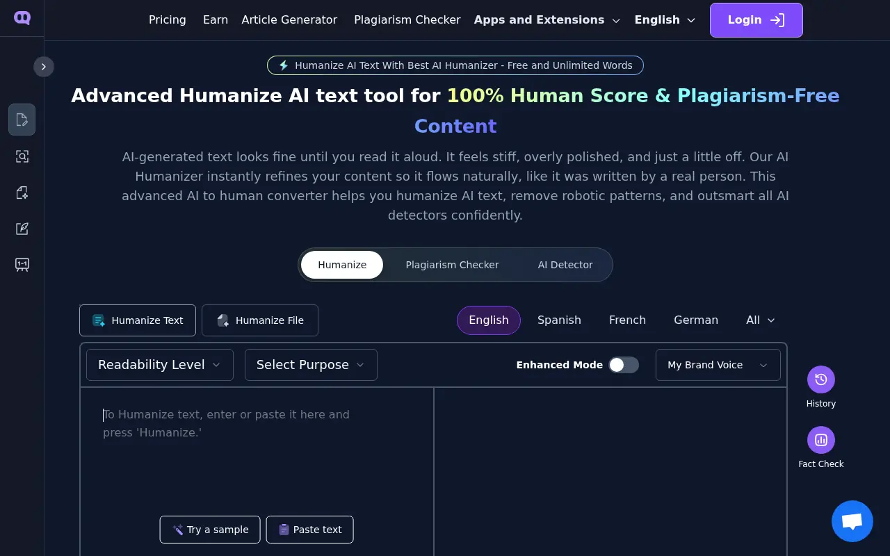 Humanize AI Text screenshot