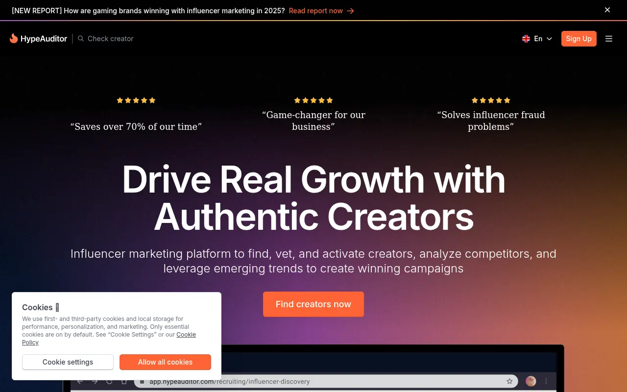 HypeAuditor screenshot