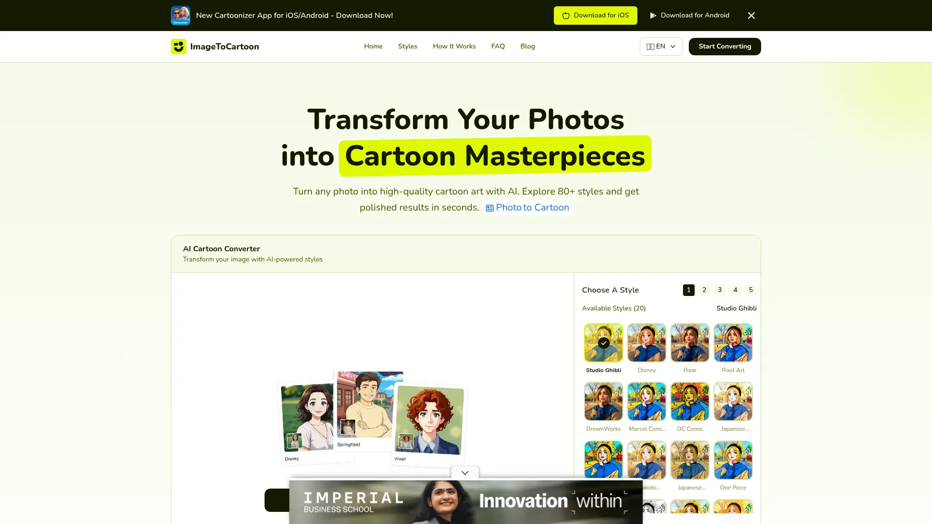ImageToCartoon screenshot