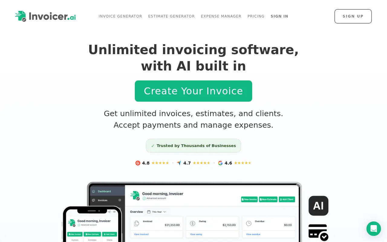 Invoicer.ai screenshot