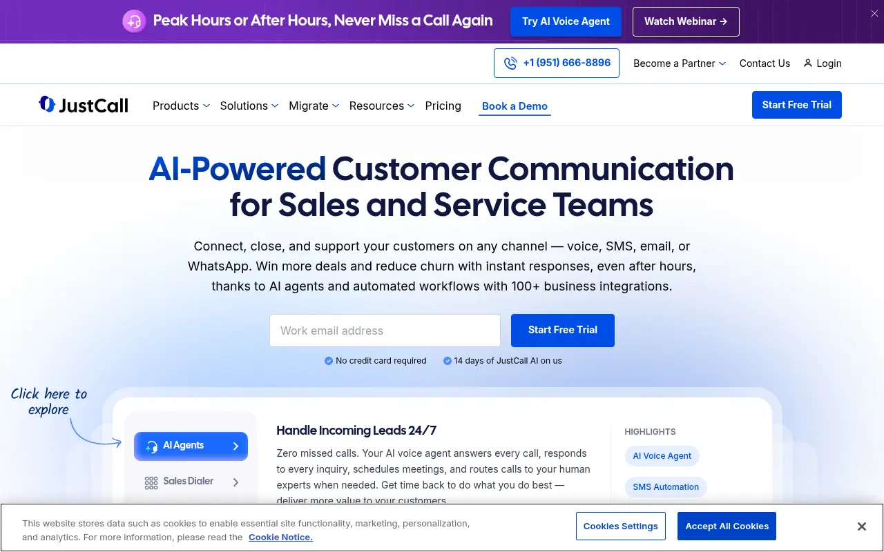 JustCall screenshot