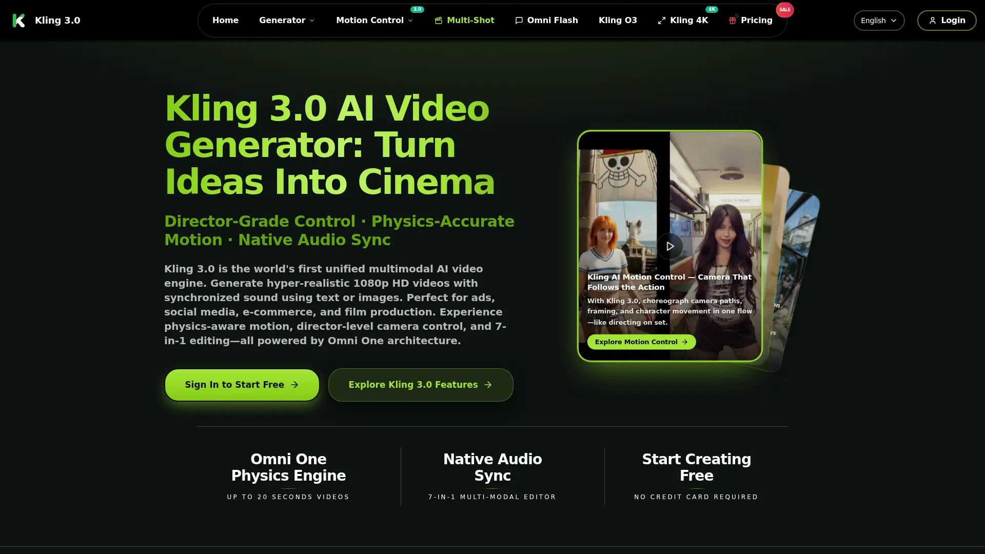 Kling3.io screenshot