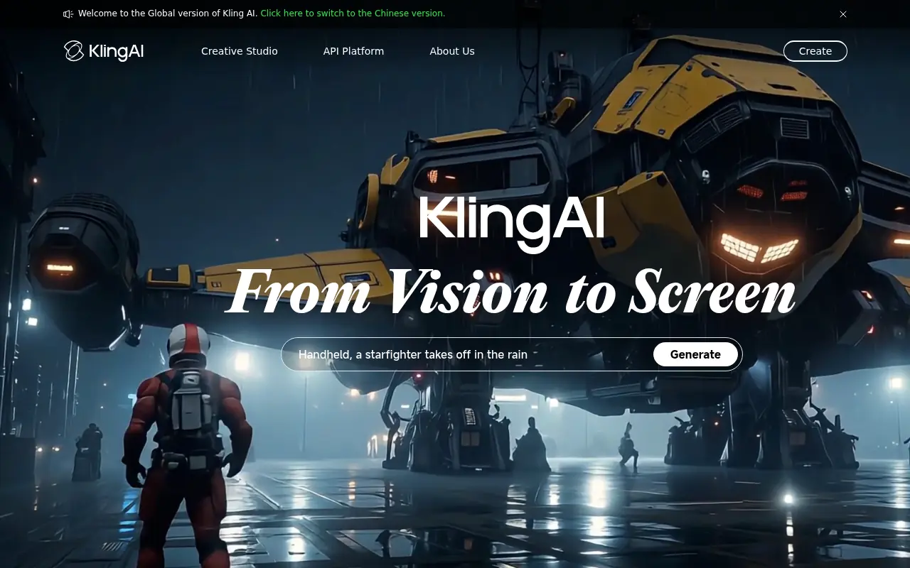 Kling AI screenshot